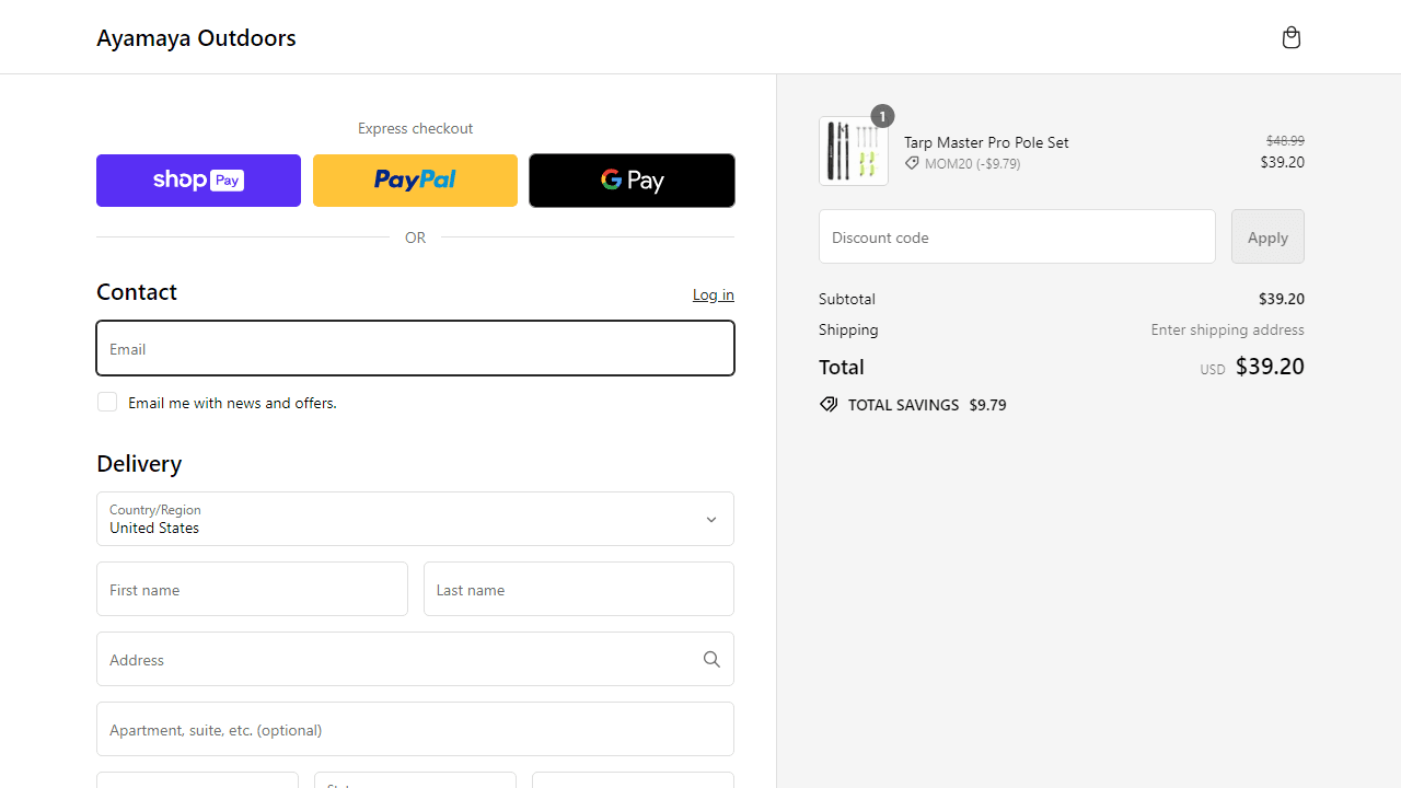 How to apply Ayamaya coupon code